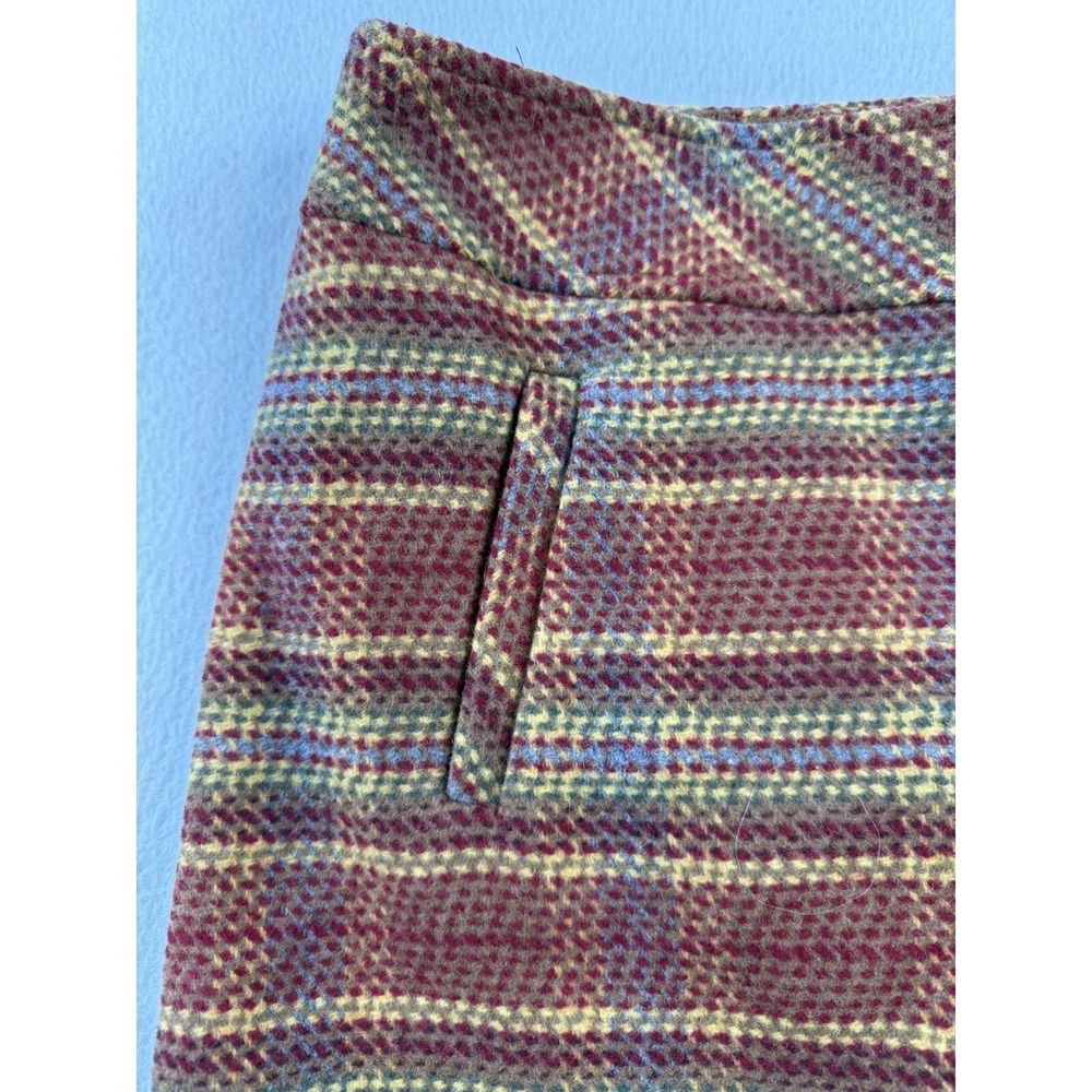 Talbots Womens Petite 2P Wool Blend Plaid Check Skirt - Picture 2 of 14